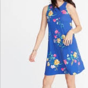 Sleeveless Jersey Swing floral Dress